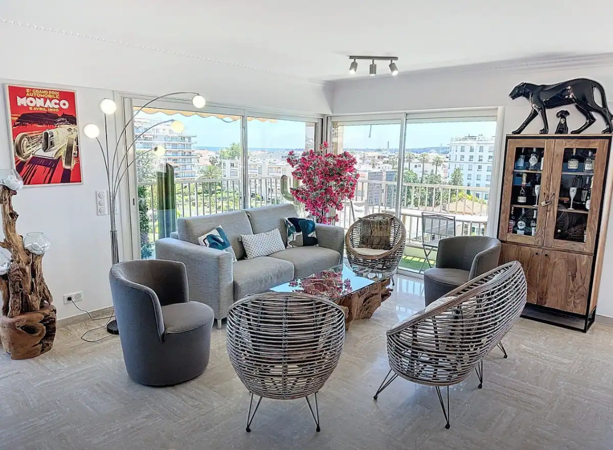 LOCATION SAISONNIERE Appartment 2 Chambres Terrasse Vue Mer Cannes