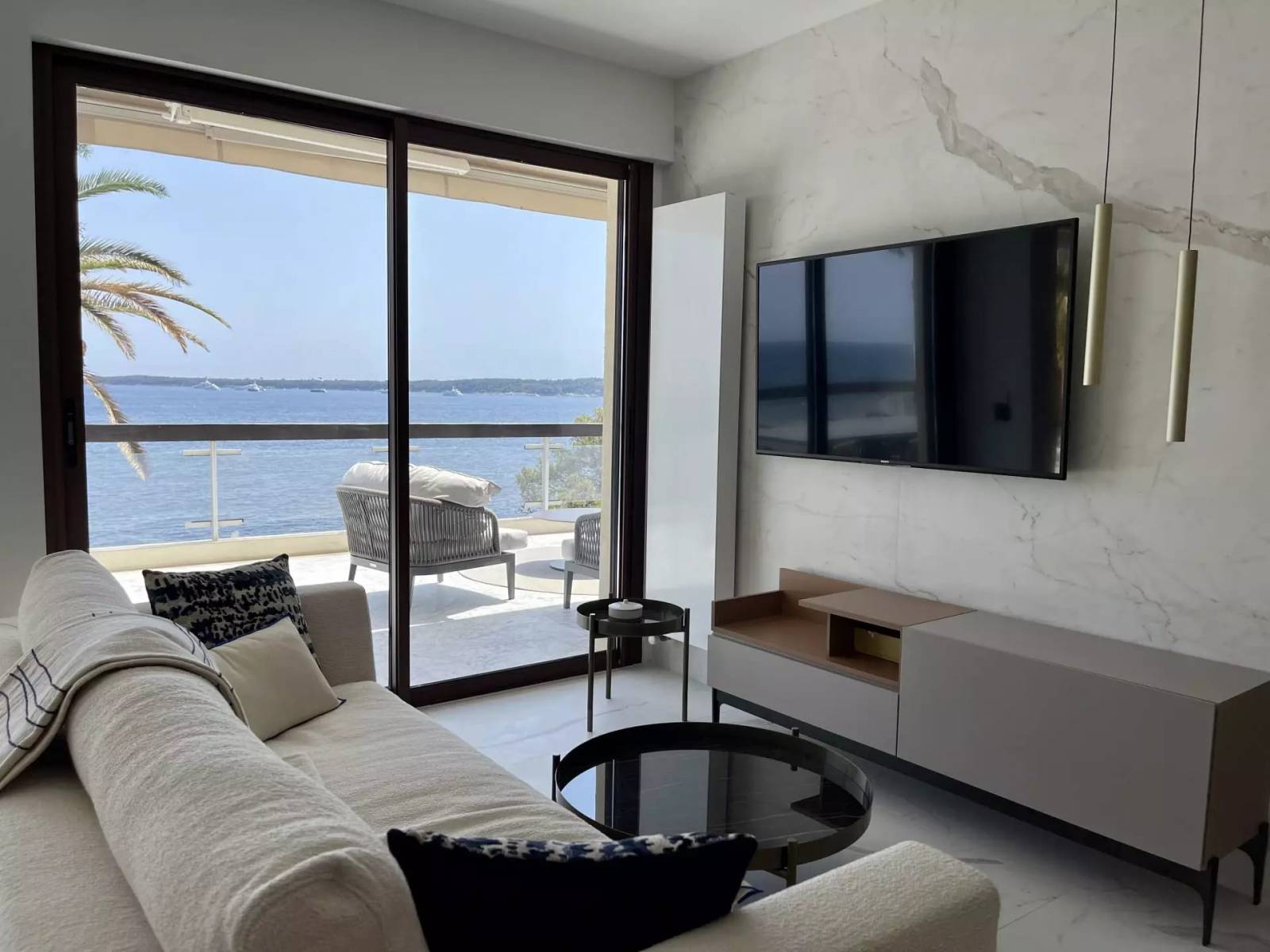 Séjour vue mer panoramique