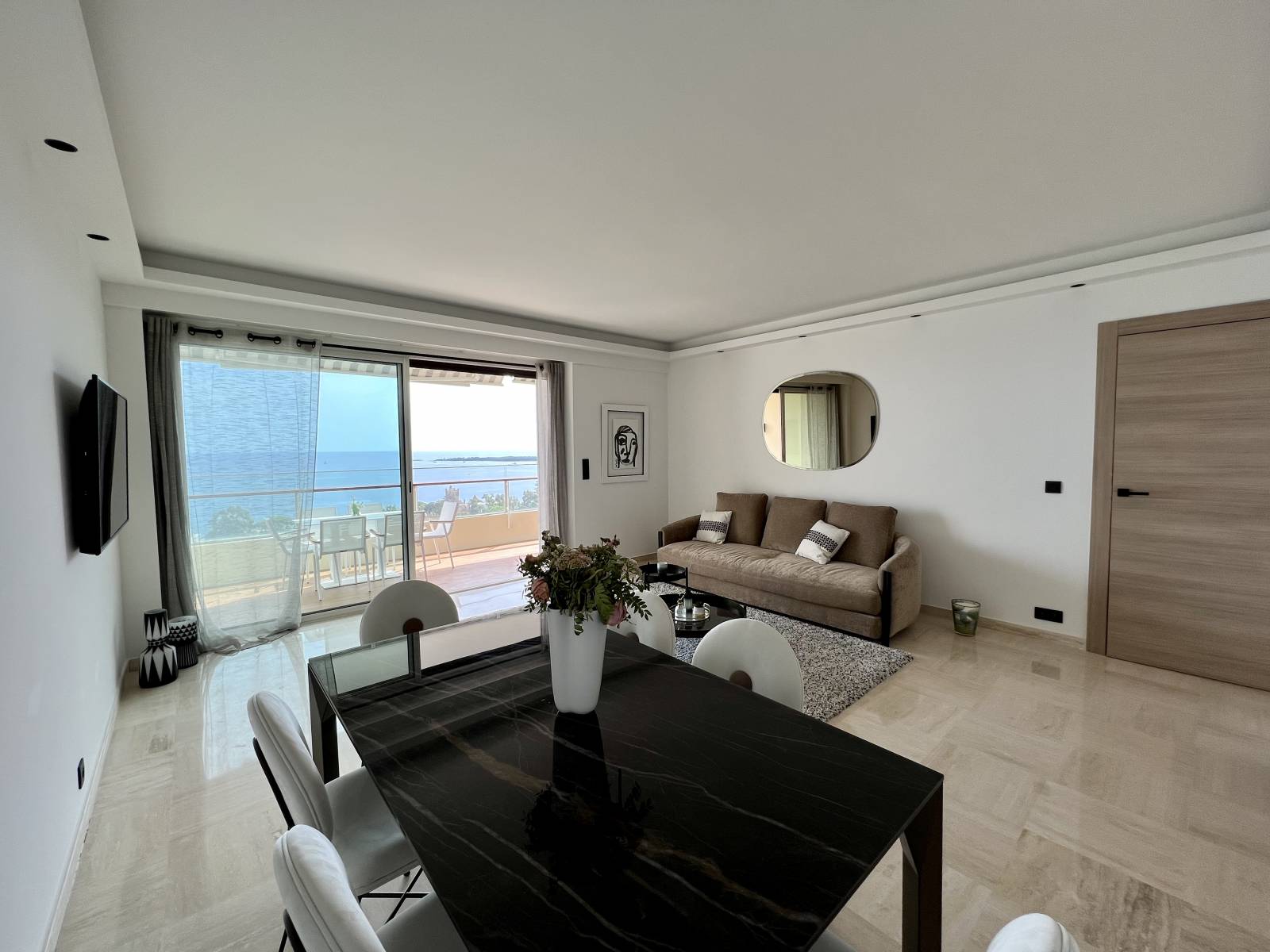 Vue mer appartement T4 à vendre Cannes