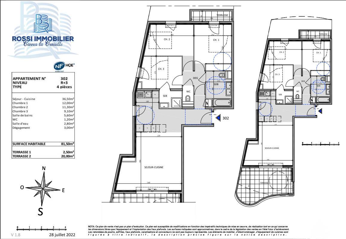 plan T4 A VENDRE Programme Neuf Mougins