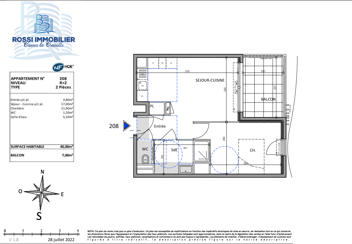 plan T2 A VENDRE Programme Neuf Mougins