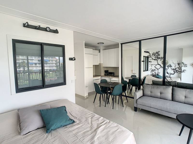 STUDIO CANNES PALM BEACH TERRASSE VUE MER