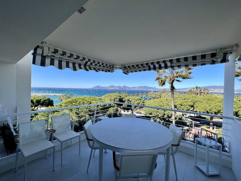 VENTE Cannes - Croisette 4P dernier étage vue mer panoramique