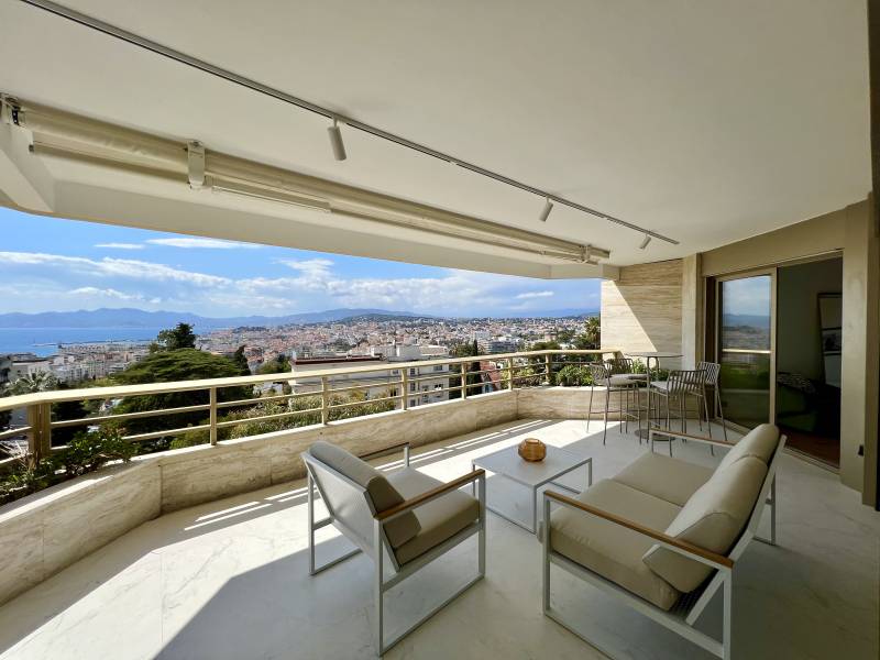 VENTE APPARTEMENT 4 PIECES VUE MER PANORAMIQUE CANNES CALIFORNIE