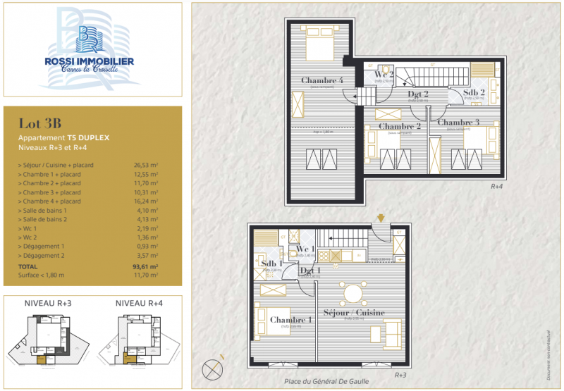 plan T5 duplex A VENDRE Programme Neuf Antibes